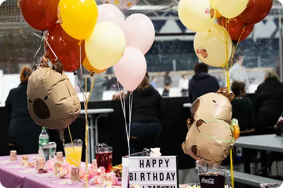 Ice skating birthday party