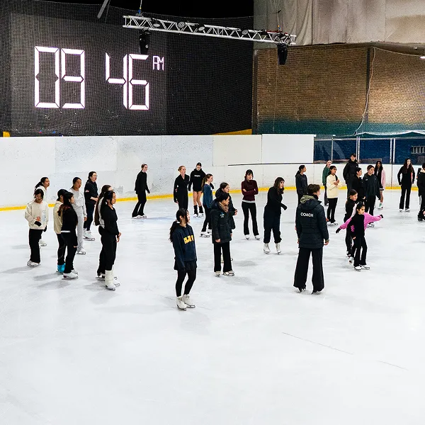 Corporate team building event on ice