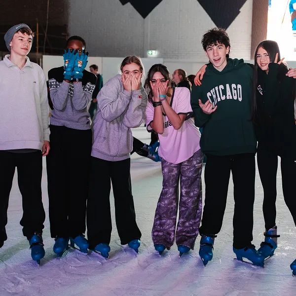 Group booking ice skating session
