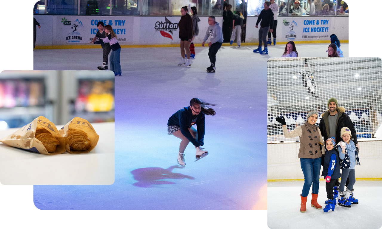 Ice Arena memories including skating, party food and a family on the ice
