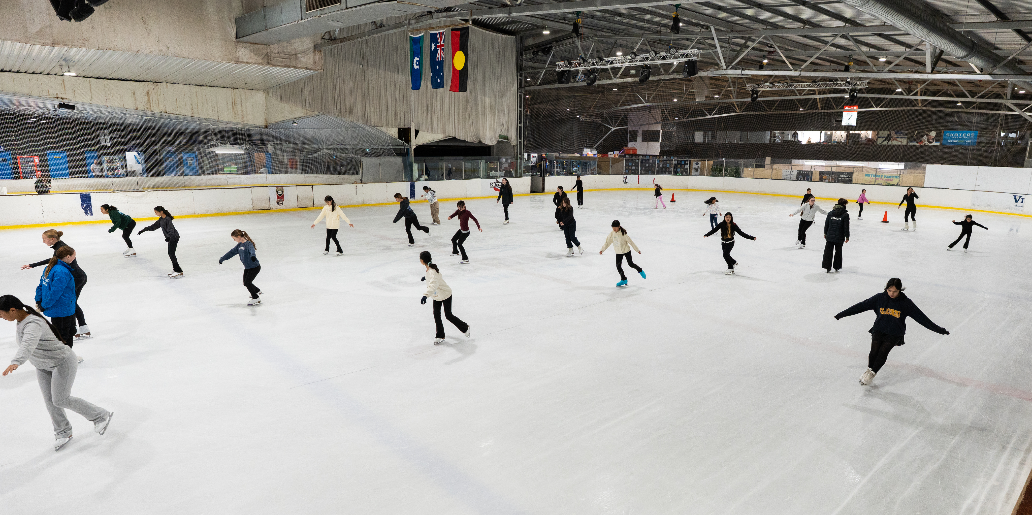 Ice arena skating